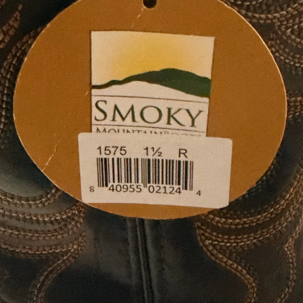 Smoky Mountain Boots Size Chart Poster